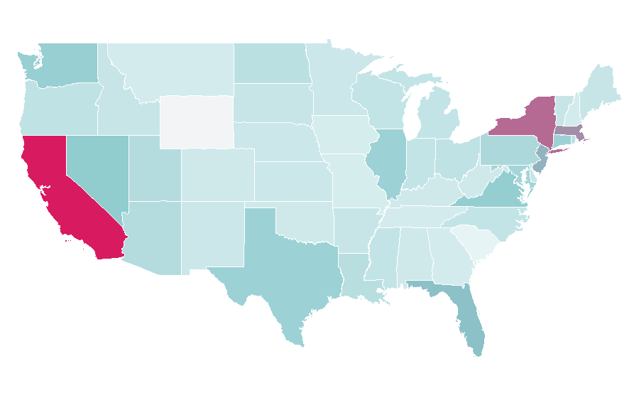Affinity by region — Clubbing (subculture), United States