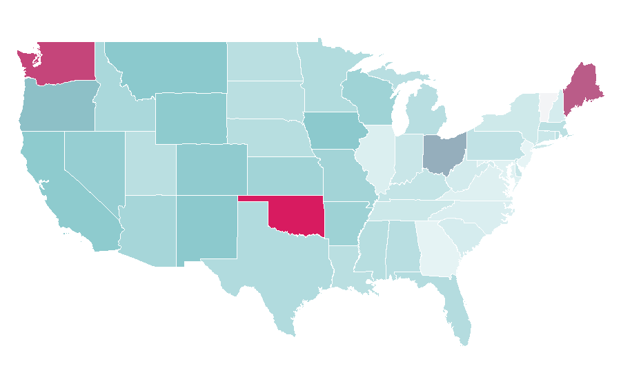 Affinity by region — coast coast am, United States