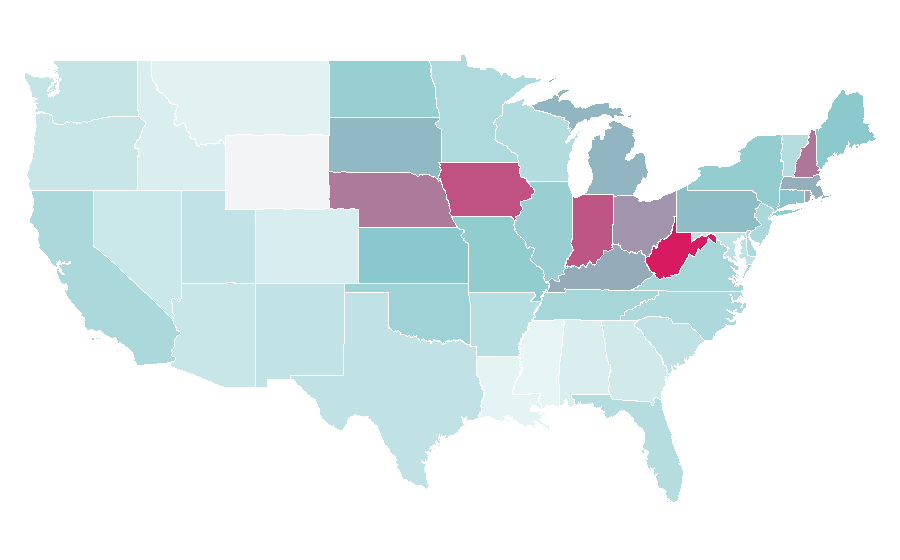 Affinity by region — Cockroach, United States