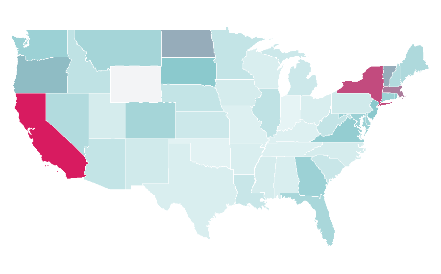 Affinity by region — Cocktail garnish, United States