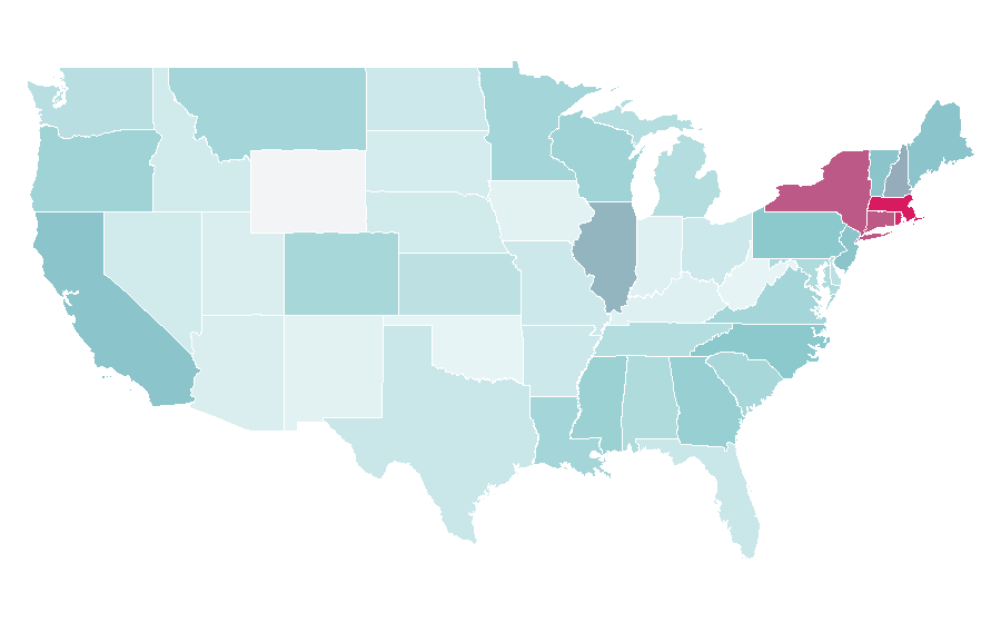 Affinity by region — Cocktail shaker, United States