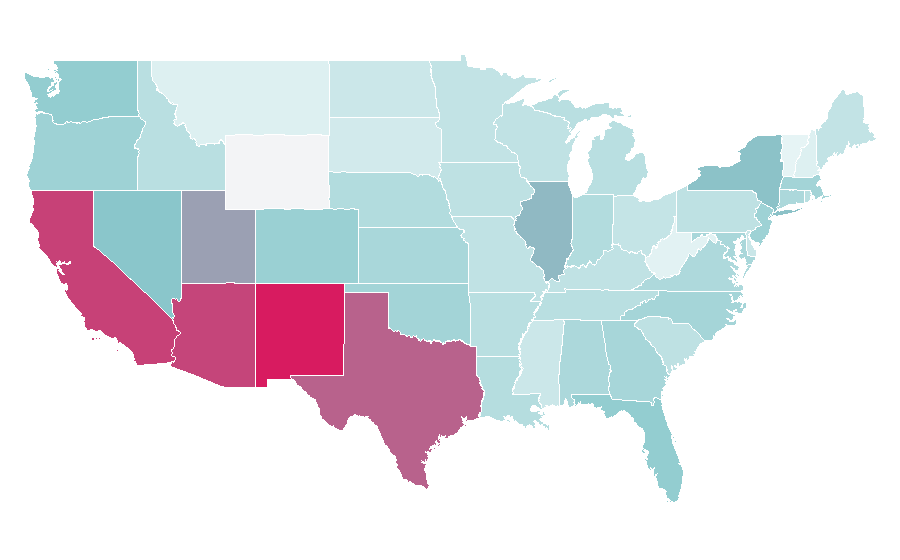 Affinity by region — Coco (perfume), United States
