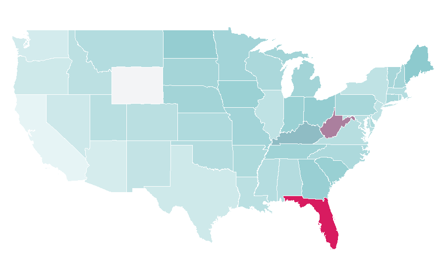 Affinity by region — Cocoa Beach, Florida, United States