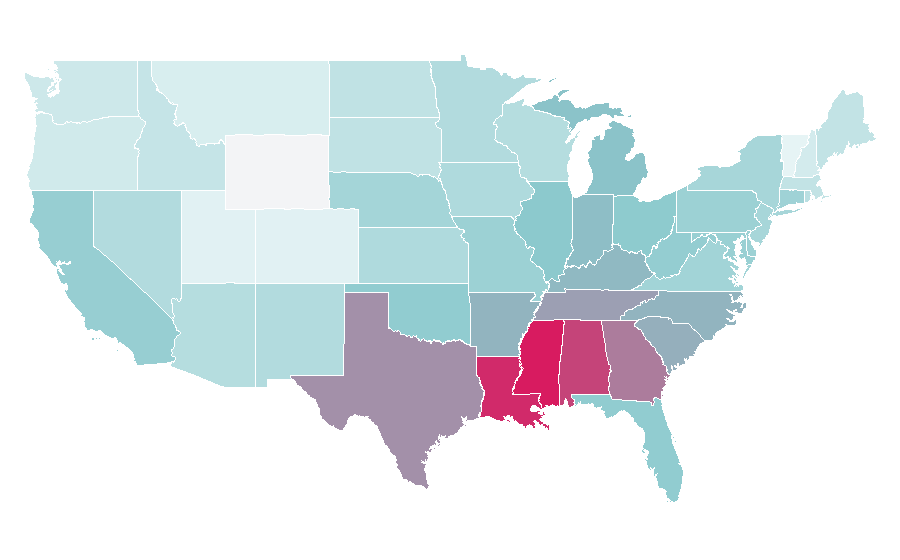 Affinity by region — Coconut oil, United States