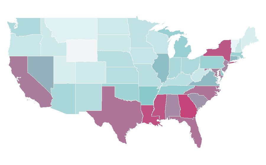 Affinity by region — Coconut water, United States