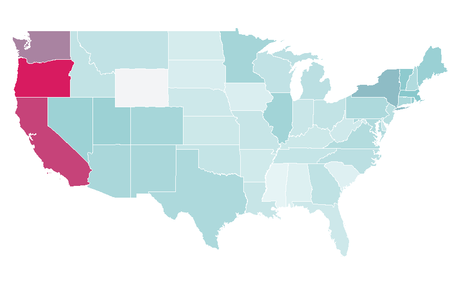 Affinity by region — Cocteau Twins, United States