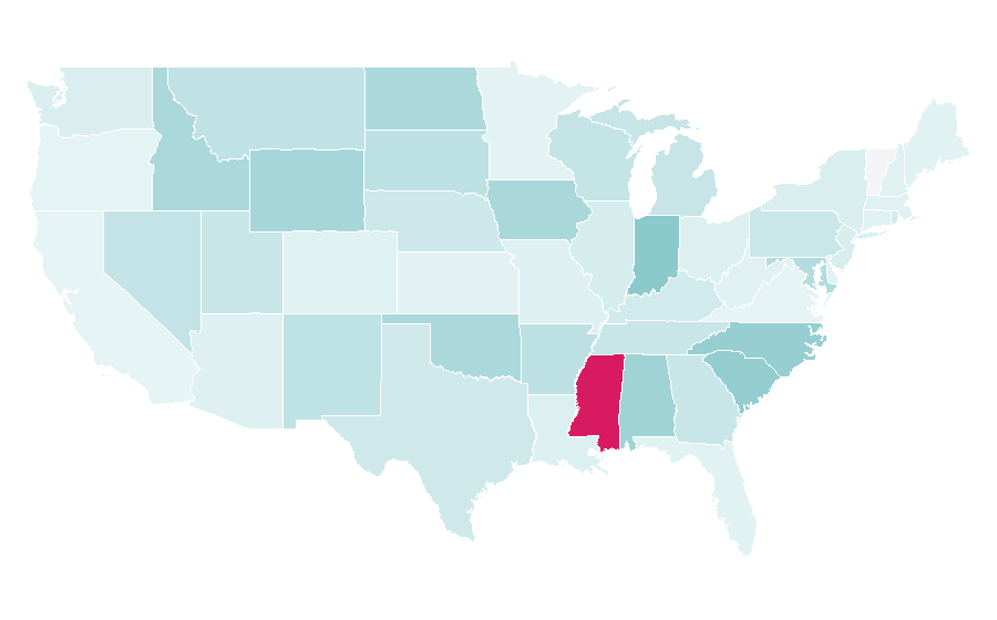 Affinity by region — Code.org, United States