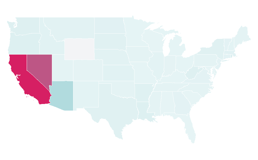 Afinidad por región — Coffee bean, Estados Unidos