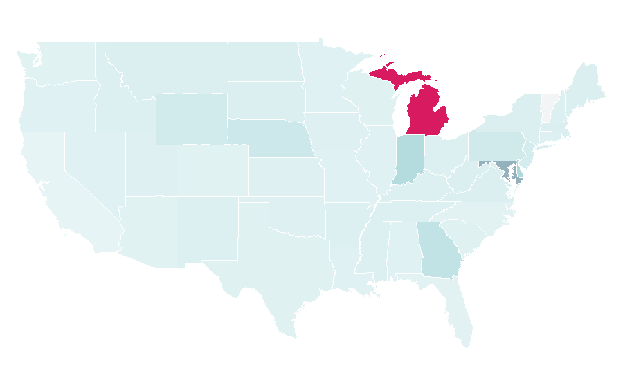 Affinity by region — Coffee Beanery, United States