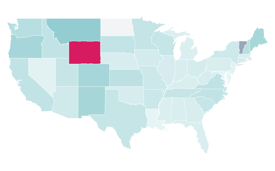 Affinity by region — coffee shop, United States