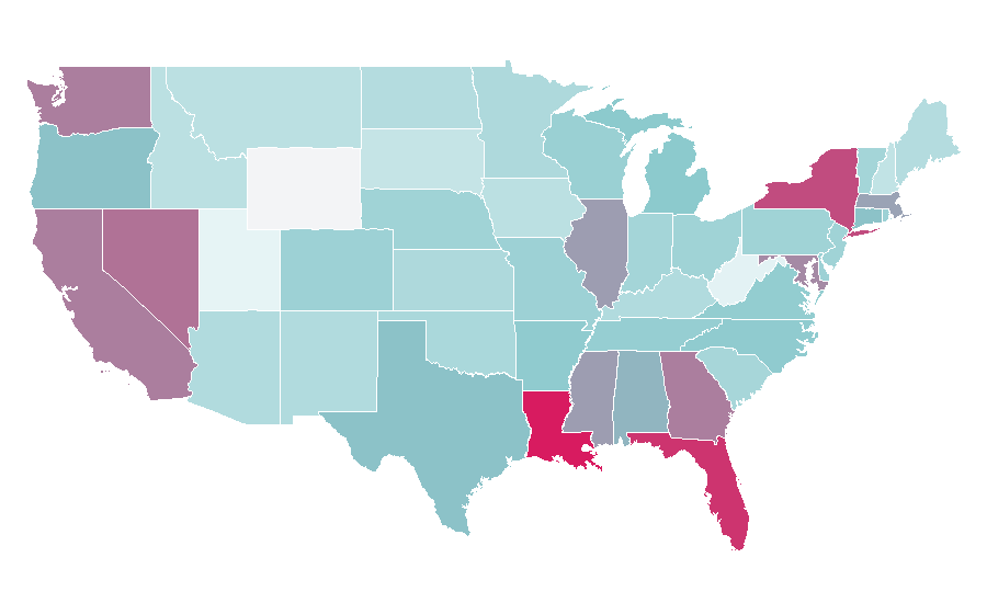 Affinity by region — Cognac, United States