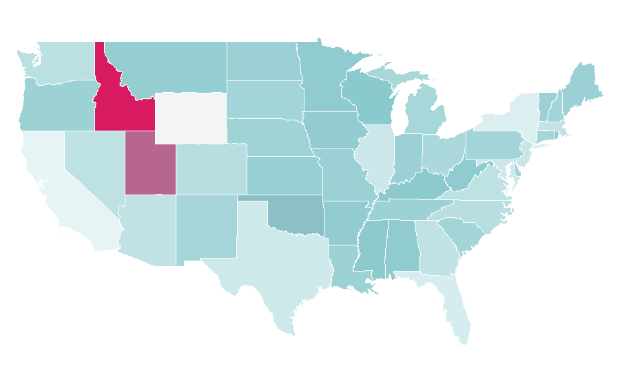 Affinity by region — Coin collecting, United States