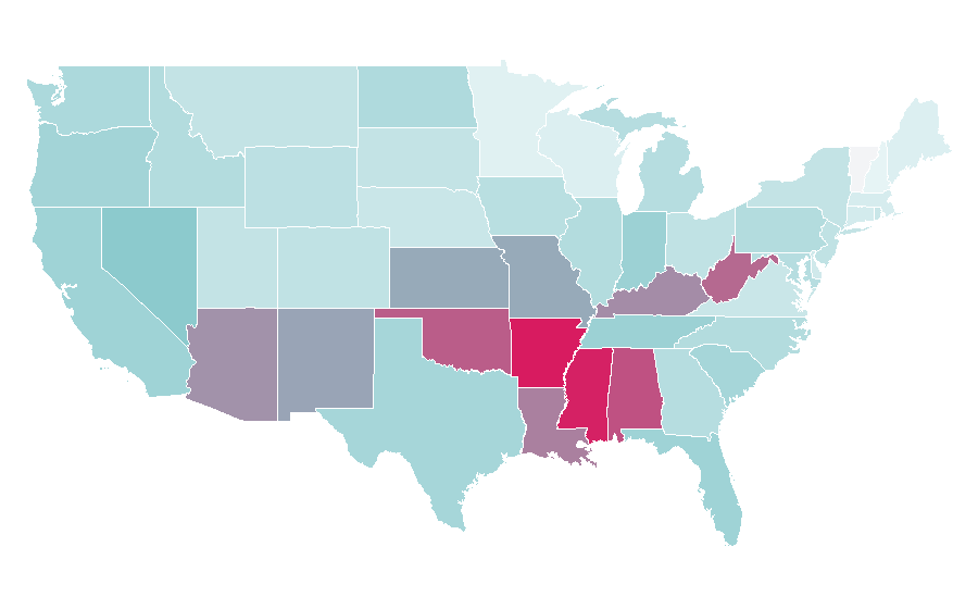 Affinity by region — Coin (department store), United States