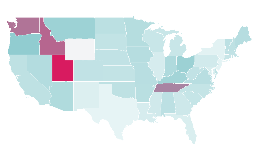 Affinity by region — Colbie Caillat, United States