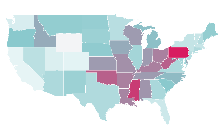 Affinity by region — Cold Case, United States