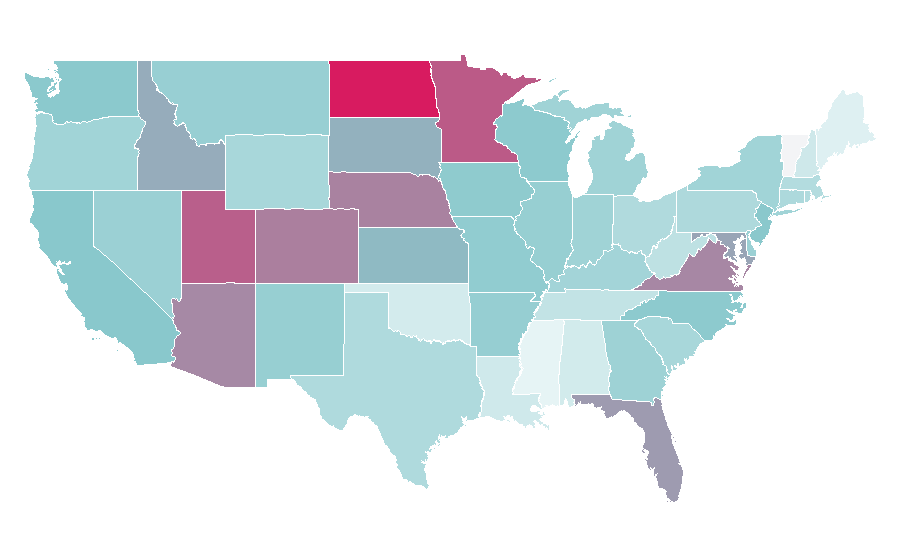 Affinity by region — Cold Stone Creamery, United States
