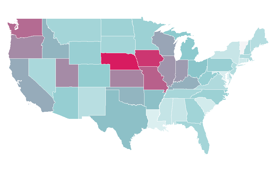 Affinity by region — Cold Storage (supermarket), United States