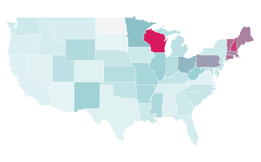 Affinity by region — Coldwell Banker, United States