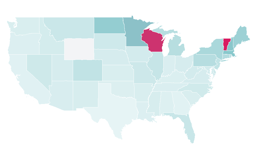 Affinity by region — Cole Caufield, United States