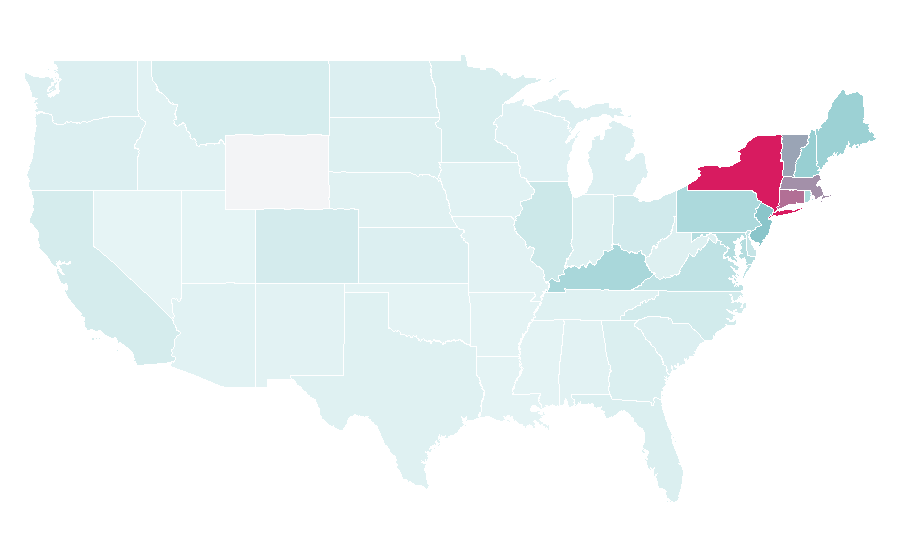 Affinity by region — Colgate University, United States