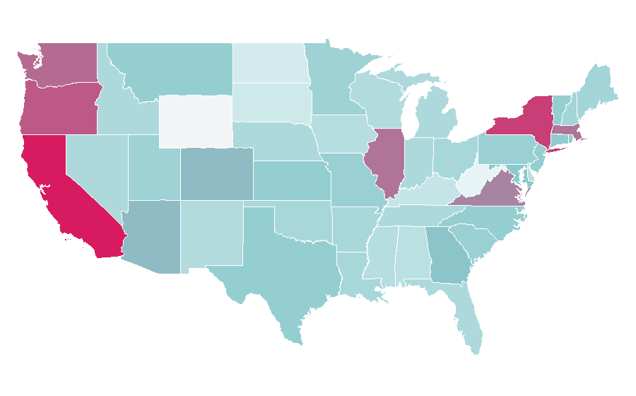 Affinity by region — Collateral (film), United States