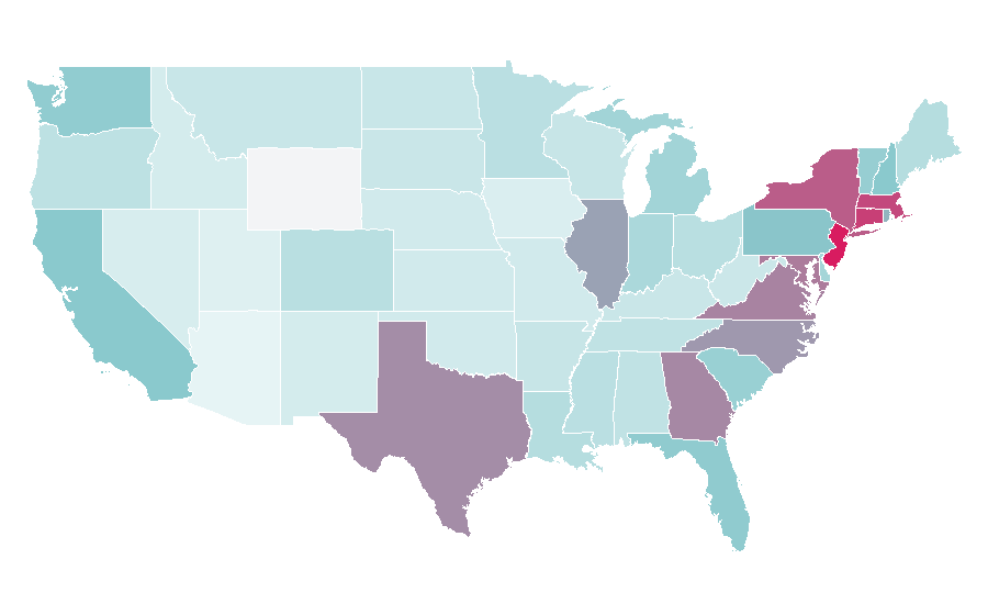 Affinity by region — College application, United States