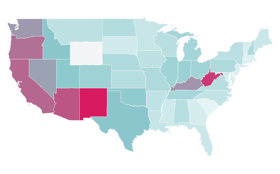 Affinity by region — ColourPop, United States