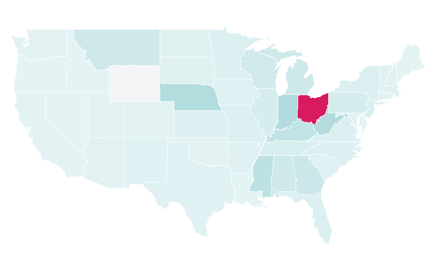 Affinità per regione — Columbus, Ohio, Stati Uniti