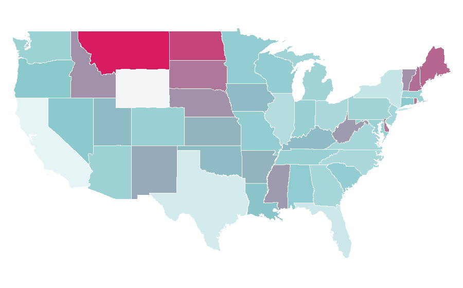 Affinity by region — Comic science fiction, United States
