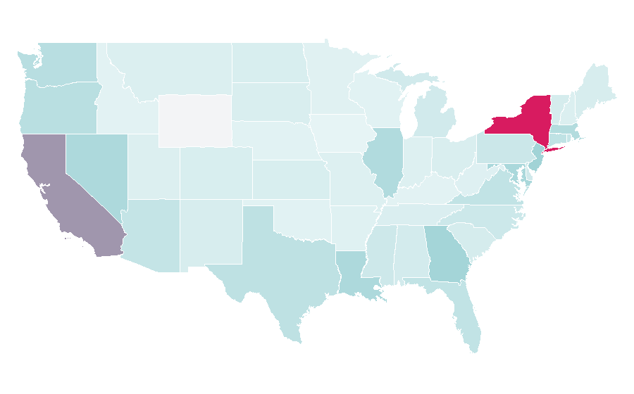Affinity by region — Comme des Garçons, United States