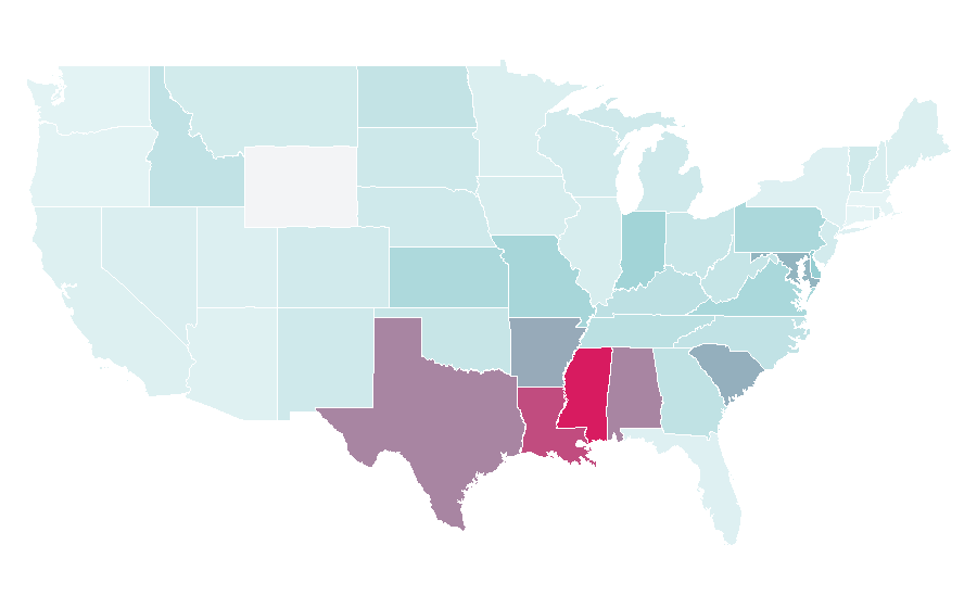 Affinity by region — Commercial driver's license training, United States