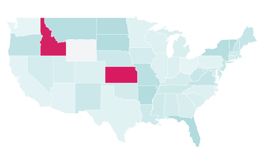 Affinity by region — Commercial law, United States