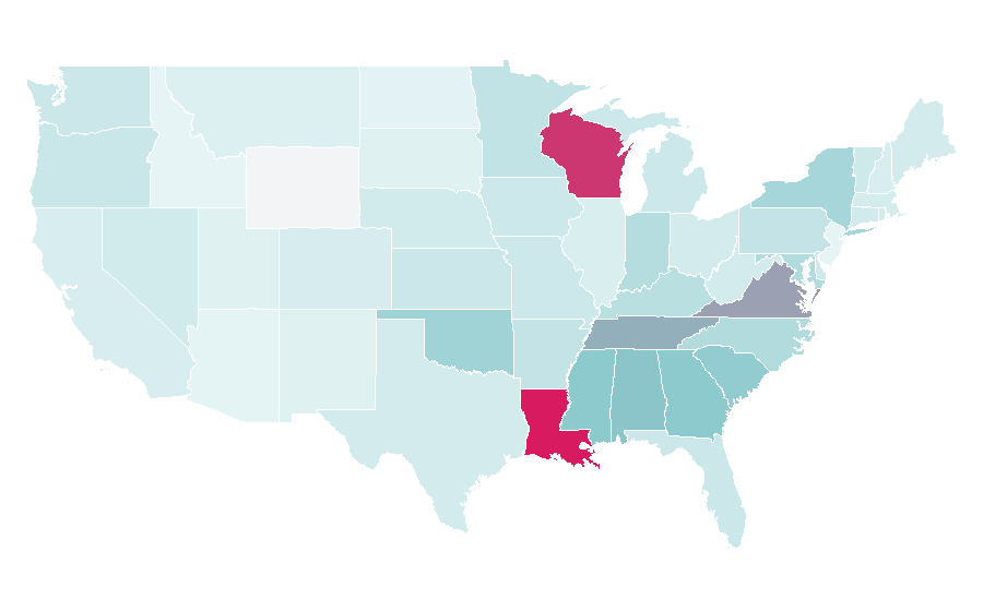 Affinity by region — Commodores, United States