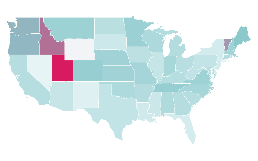 Affinity by region — Common Sense Media, United States