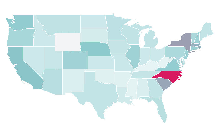 Affinity by region — Communist Party of India (Marxist), United States