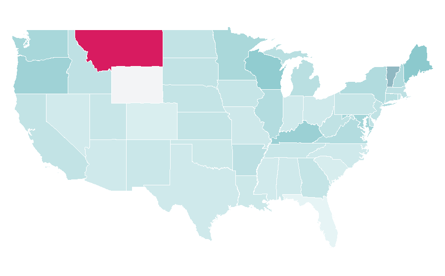 Affinity by region — Community-supported agriculture, United States