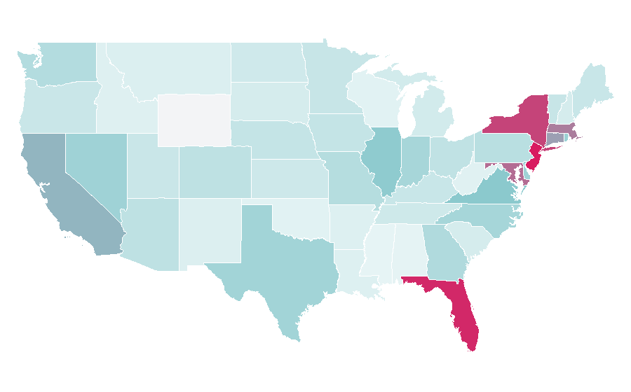 Affinity by region — Como 1907, United States