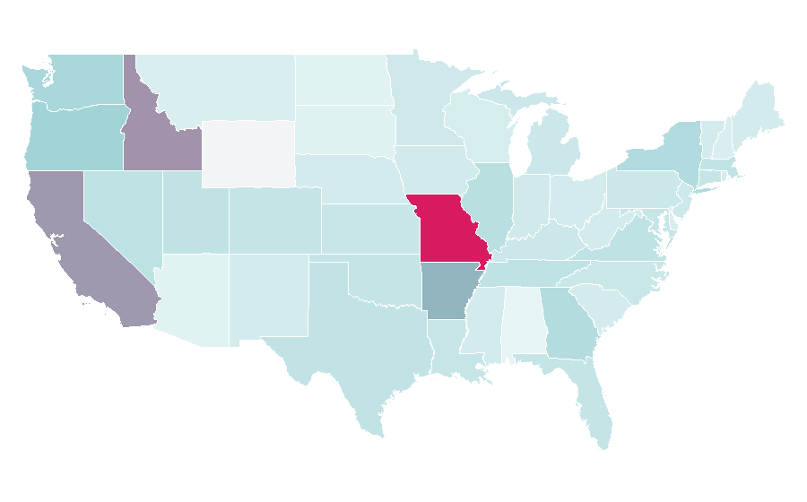 Affinity by region — Companion (Doctor Who), United States