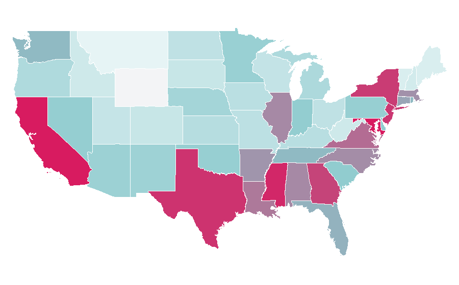 Affinity by region — Computer science, United States