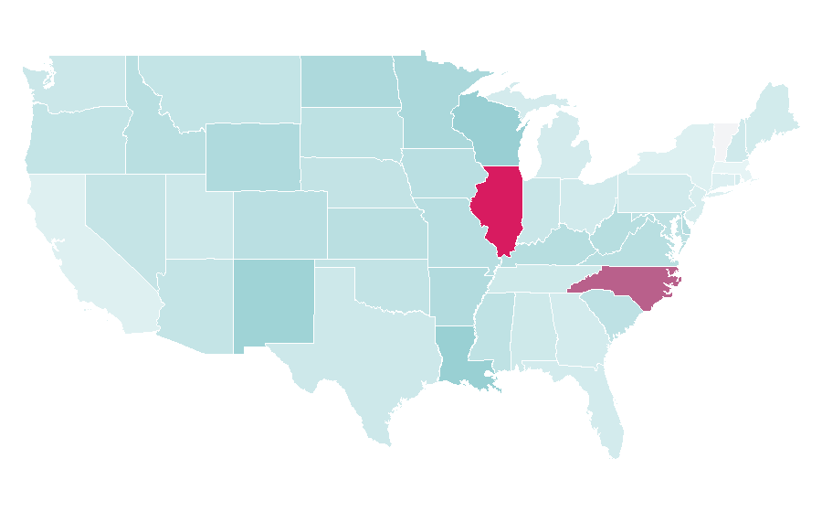 Affinity by region — Concealed carry, United States