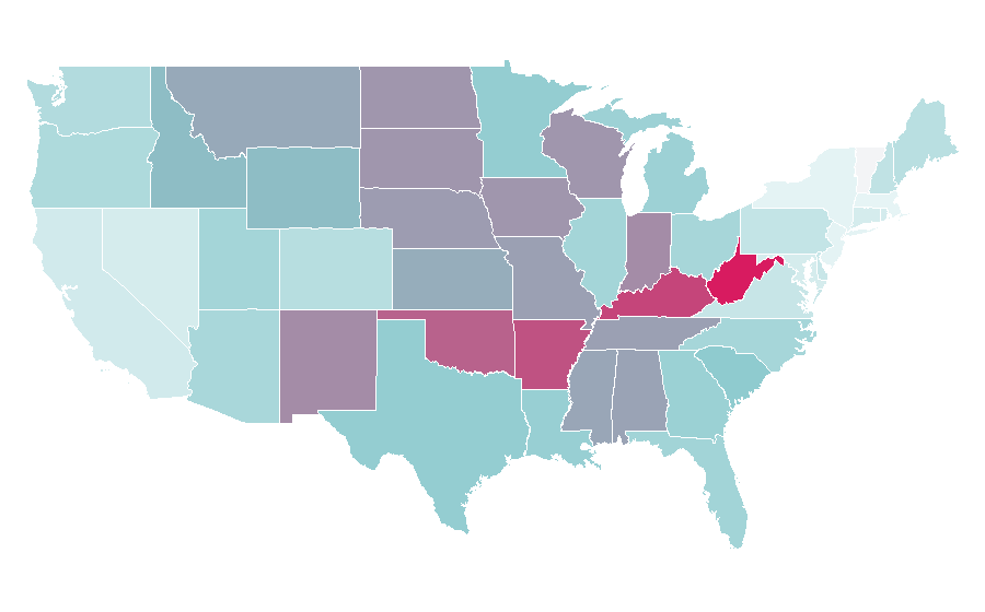 Affinity by region — Concrete mixer, United States