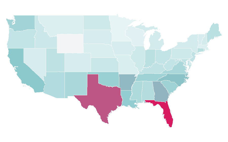 Affinity by region — Concrete slab, United States