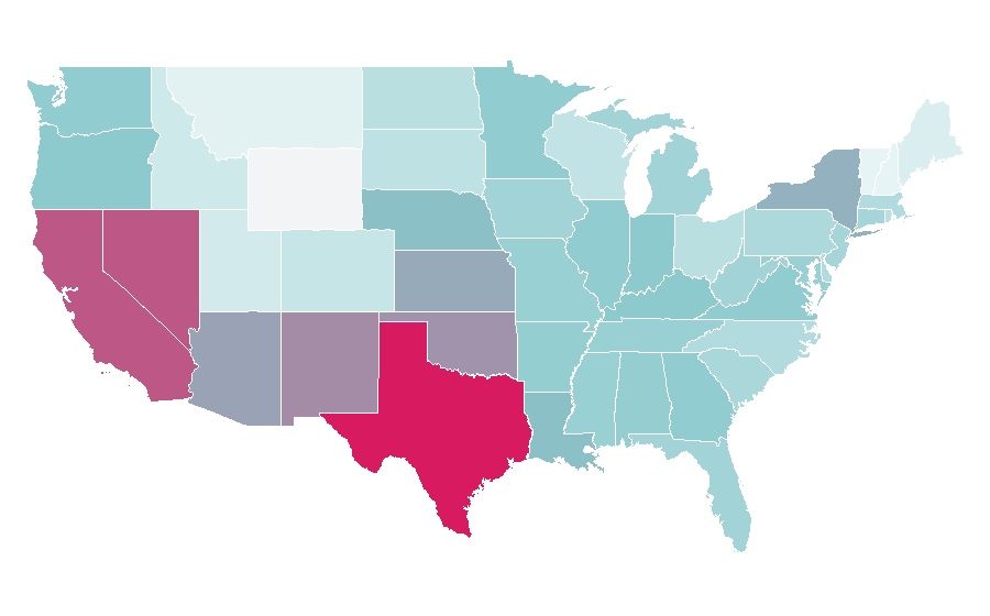 Affinity by region — Conditioner (chemistry), United States
