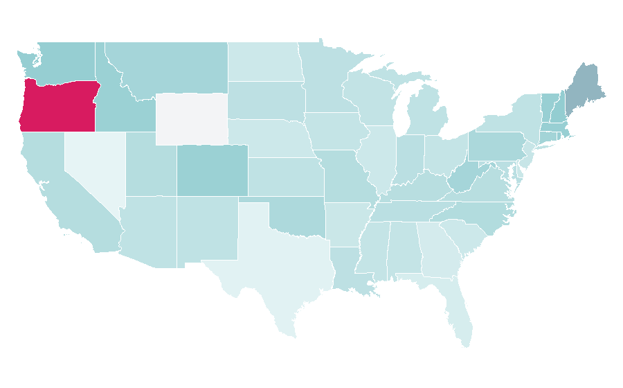 Affinity by region — Conflagration, United States
