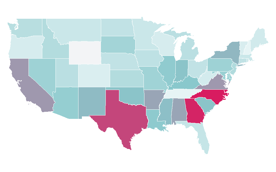 Affinity by region — Conflict, United States