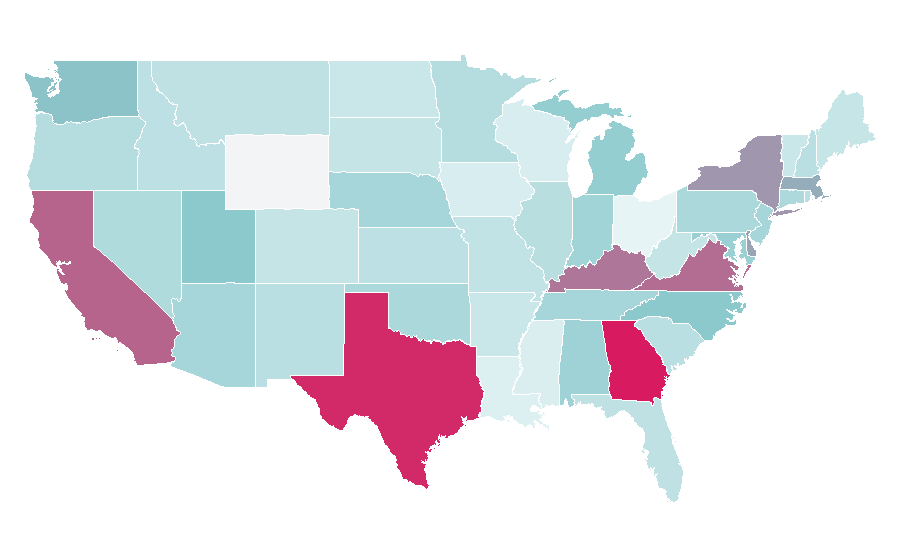 Affinity by region — Confucius, United States
