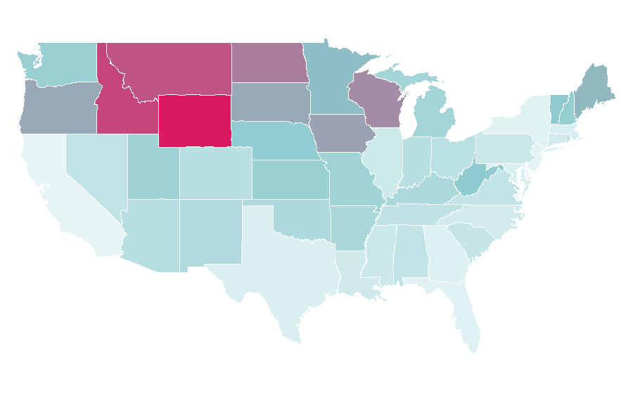 Affinity by region — Connecting Threads, United States