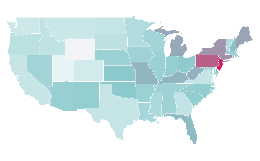 Affinity by region — Connie Francis, United States