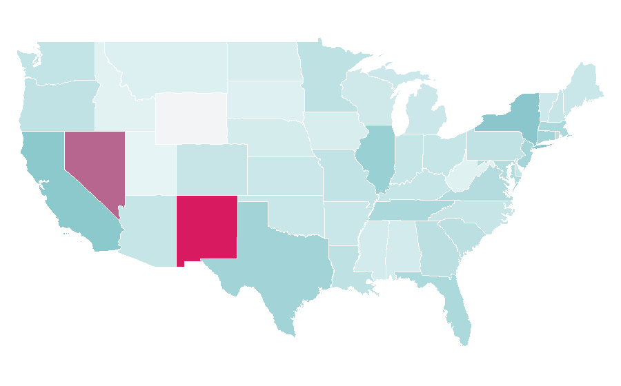 Affinity by region — Conrad Hilton, United States