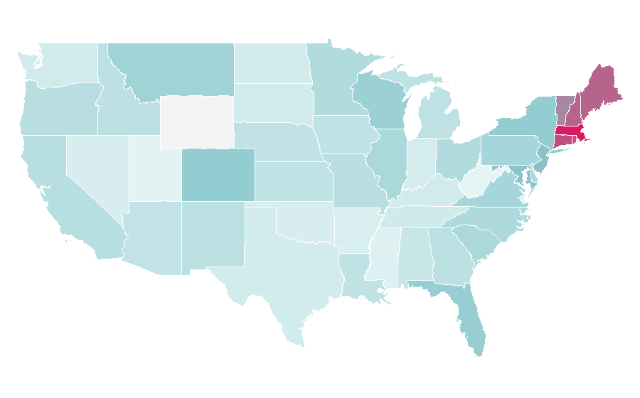Affinity by region — Constant Contact, United States